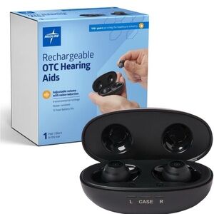 Medline Rechargeable OTC Hearing Aids - Black